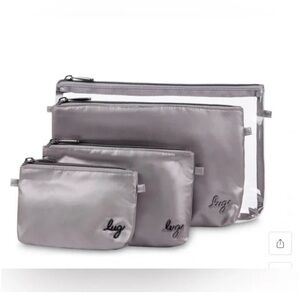 Lug Tackle Organizer Pouch Set in Metallic Silver